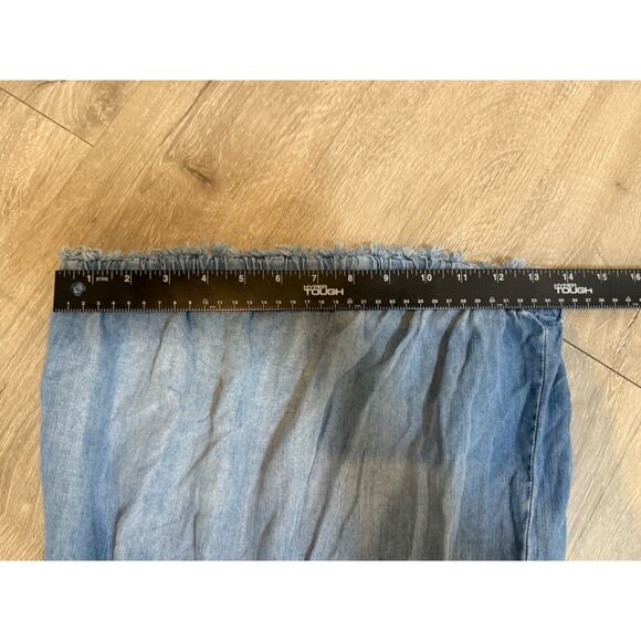 Chelsea & violet Chambray‎ Strapless Soft Denim Jumpsuit Size Small - Picture 5 of 11